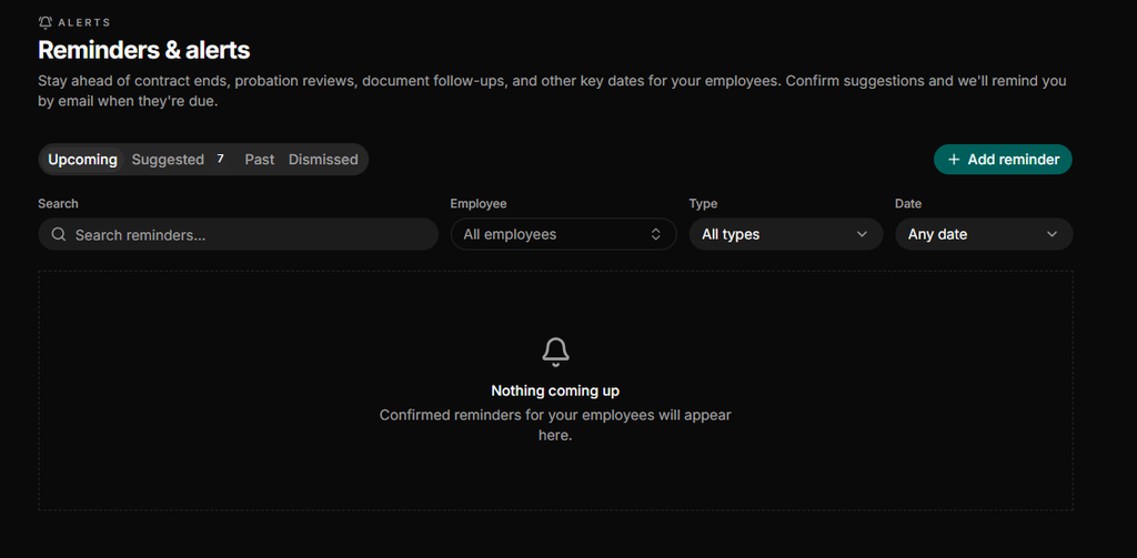 Automated reminders and alerts