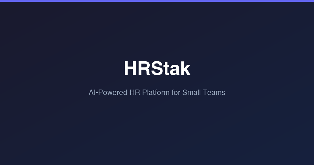 HRStak workflow