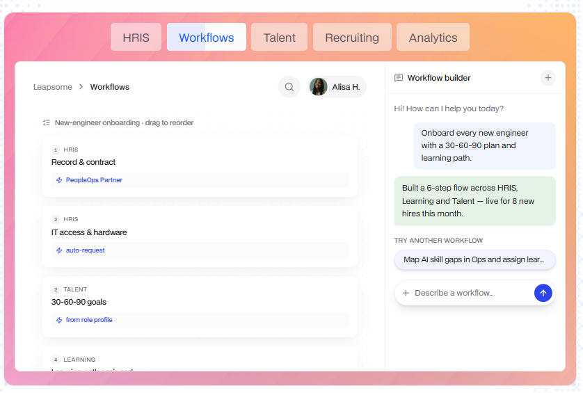 Leapsome workspace